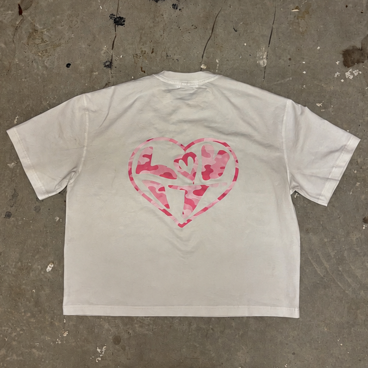 the pink heart tee.