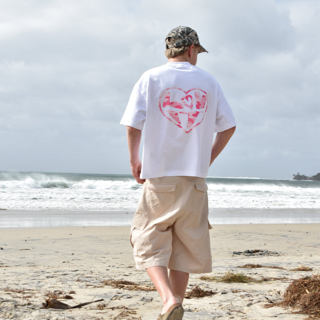 the pink heart tee.
